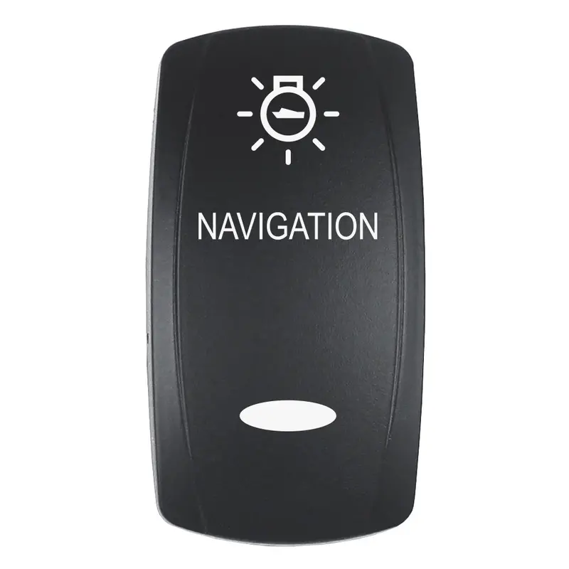 Pacer Actuator - 'Navigation' F/V Series Contura Switches - Black - Laser Etched (Top/Bottom Light) [Ev2le-Nav] 1