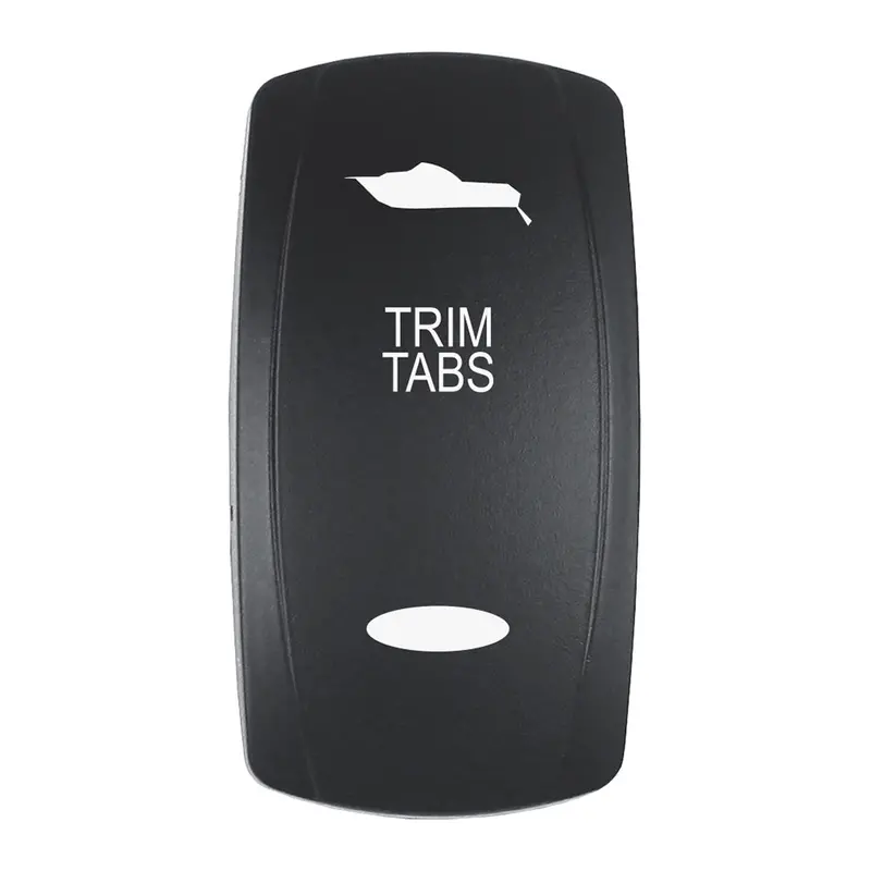 Pacer Actuator - 'Trim Tabs' F/V Series Contura Switches - Black - Laser Etched (Top/Bottom Light) [Ev2le-Trm] 1