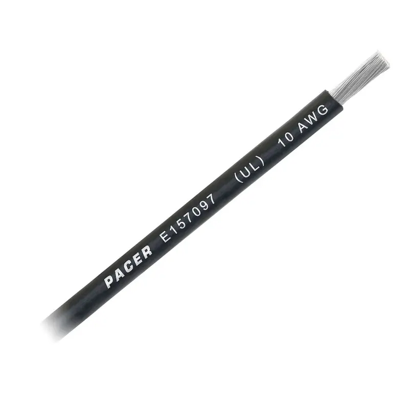 Pacer Black 10 Awg Battery Cable - Sold By The Foot [Wul10bk-Ft] 1