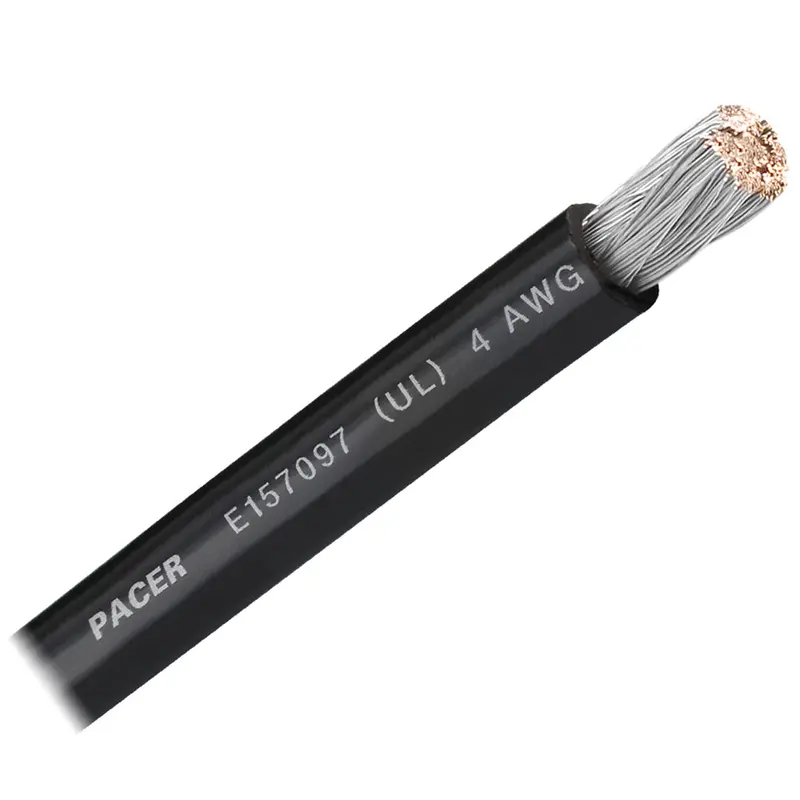 Pacer Black 4 Awg Battery Cable - Sold By The Foot [Wul4bk-Ft] 1