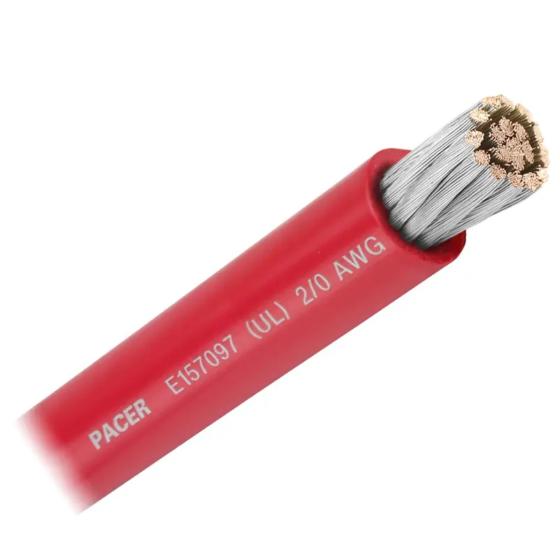 Pacer Red 2/0 Awg Battery Cable - Sold By The Foot [Wul2/0Rd-Ft] 1