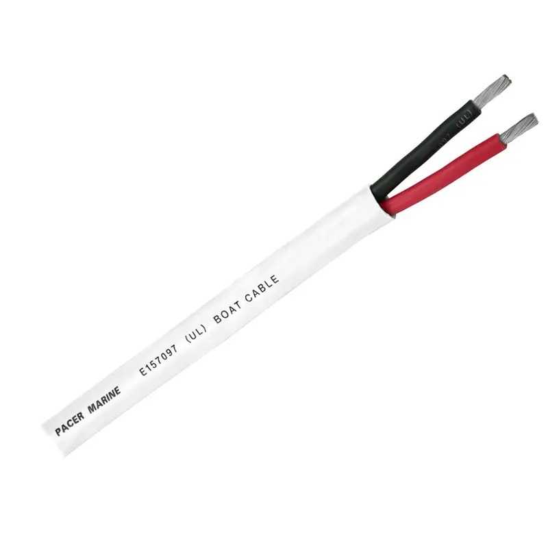 Pacer Round Duplex 2 Conductor Cable - 100' - 14/2 Awg - Round Cable - Red, Black [Wr14/2Dc-100] 1