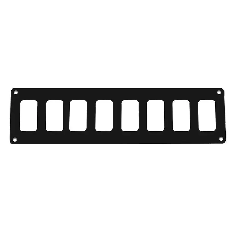 Pacer Switch Panel - 8 Switch  1 Row - 12.5" X 2.75" - Black Powder Coated Aluminum [Psc-81-Bk] 1