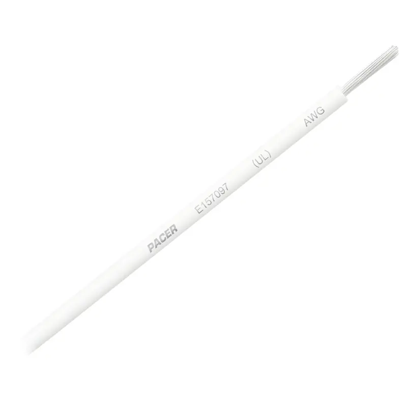 Pacer White 8 Awg Primary Wire - 25 [Wul8wh-25] 1