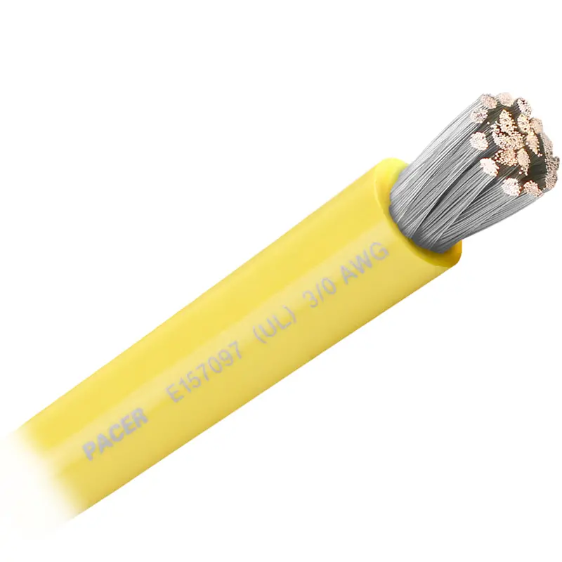 Pacer Yellow 3/0 Awg Battery Cable - Sold By The Foot [Wul3/0Yl-Ft] 1
