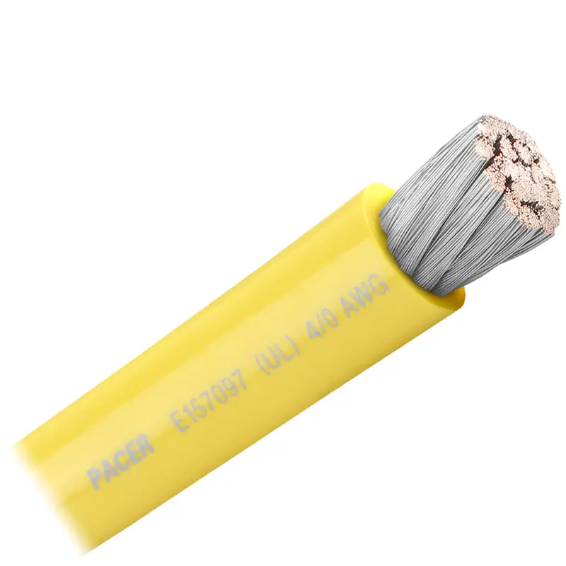 Pacer Yellow 4/0 Awg Battery Cable - Sold By The Foot [Wul4/0Yl-Ft] 1