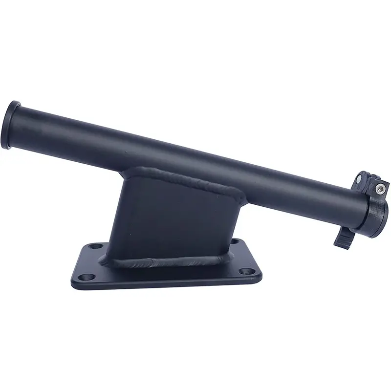 Panther 5" Set Back Transom Mount Bracket - Black - Powder Coat [Kps50b] 1