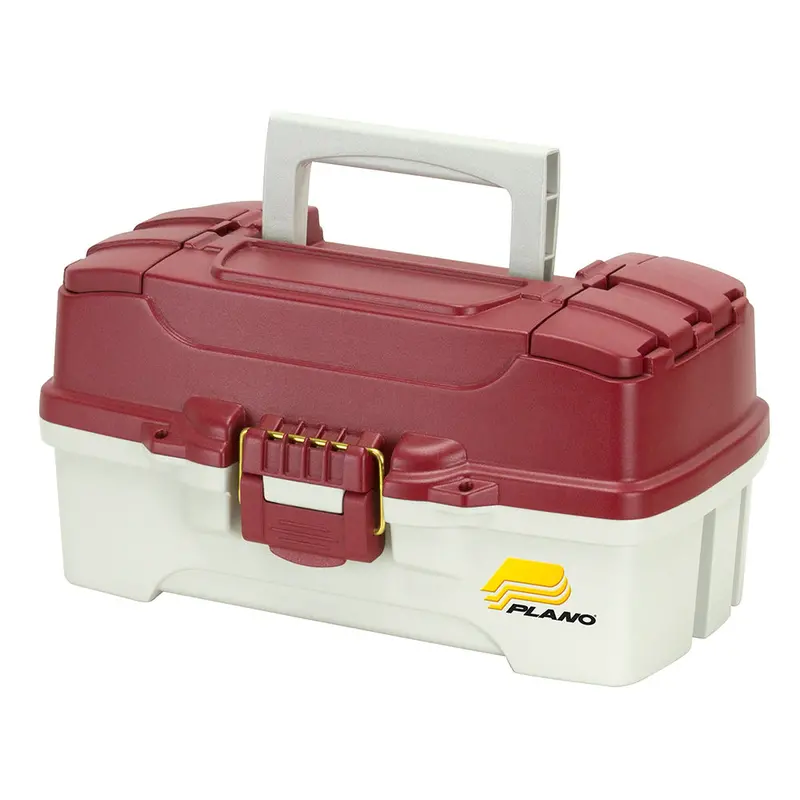 Plano 1-Tray Tackle Box W/Duel Top Access - Red Metallic/Off White [620106] 1