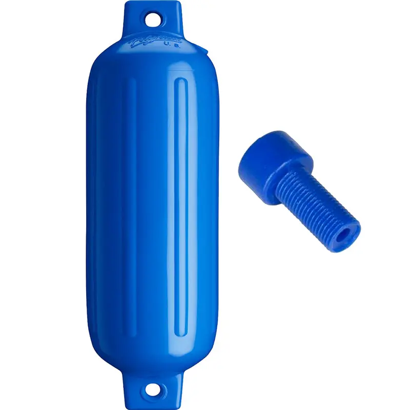 Polyform G-4 Twin Eye Fender 6.5" X 22" - Blue W/Adapter [G-4 Blue W/Air Adapter] 1