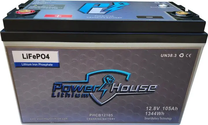 Powerhouse Lithium 12V 105Ah Cranking Battery W/ Emergency Start 1