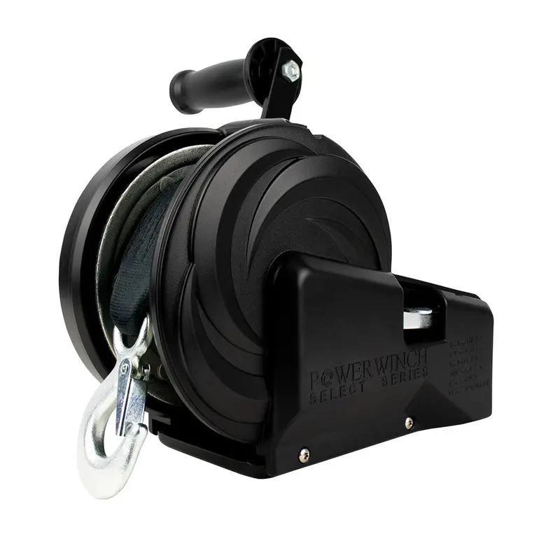 Powerwinch Select Series Winch 2,000Lb, 2 Speed, 8" Crank Arm - Carbon Black [21400-W-2000-8-B-R] 1