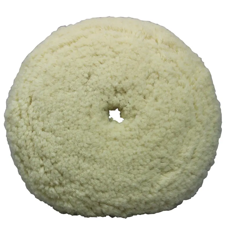 Presta White Wool Aggressive Cutting Pad - 9" [890141] 1