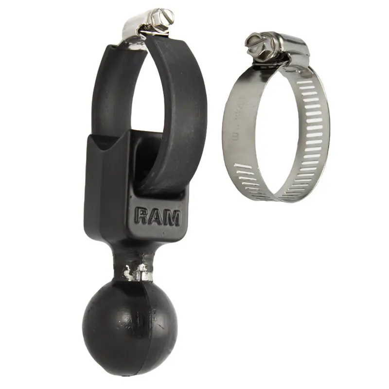 Ram Mount 1.5" Ball Base W/Strap 0.5" - 2" Diameter [Ram-108Bu] 1