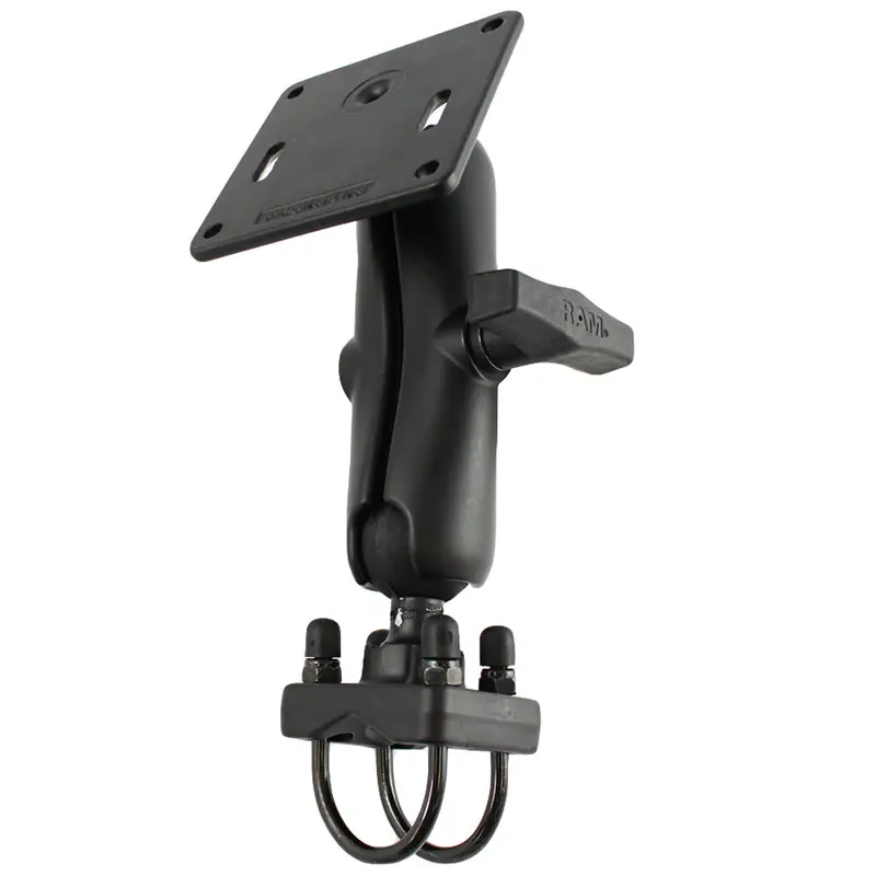 Ram Mount 1.5" Rail Mount W/Double U-Bolt Base & 3.625" Square Base (Vesa 75Mm X 75Mm Hole Pattern) [Ram-334U] 1