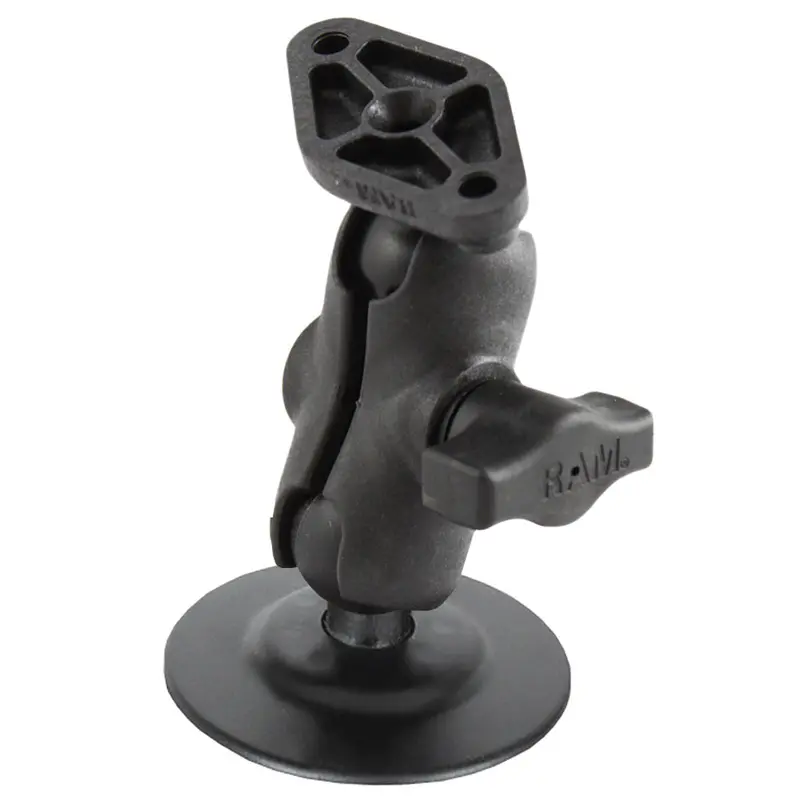 Ram Mount 1" Diameter Ball Mount W/Short Double Socket Arm, 2.5" Flex Adhesive Base & Diamond Base Adapter [Rap-B-378-A-238U] 1