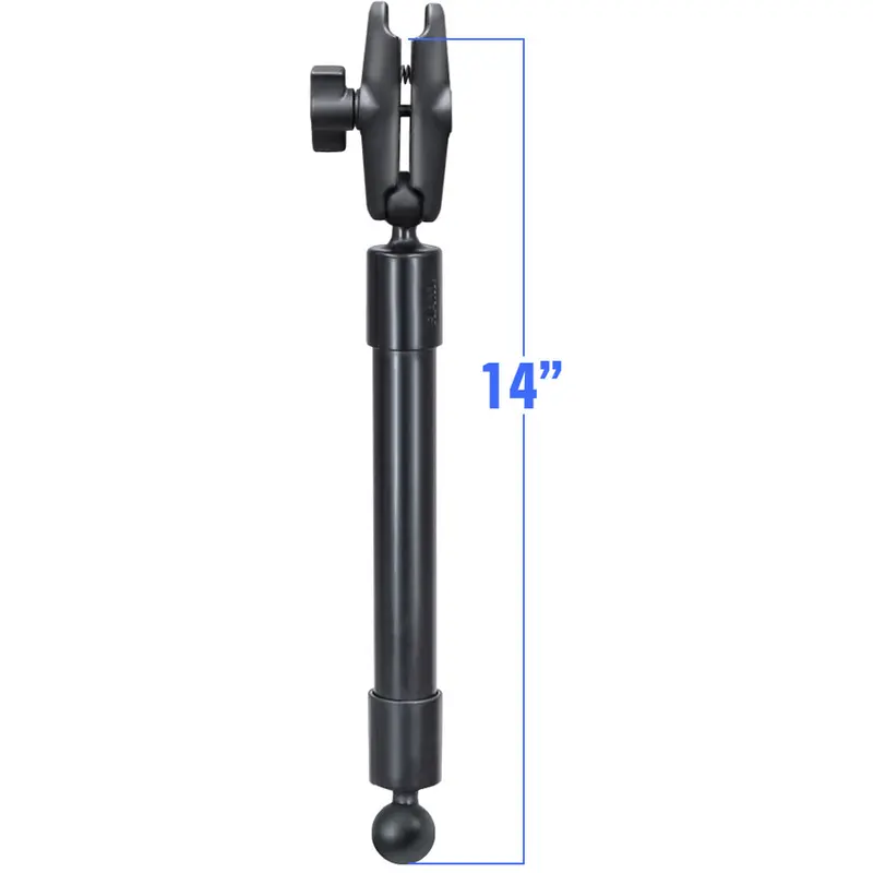 Ram Mount 14" Long Extension Pole W/2 1" Ball Ends And Double Socket Arm [Rap-Bb-230-14-201U] 1