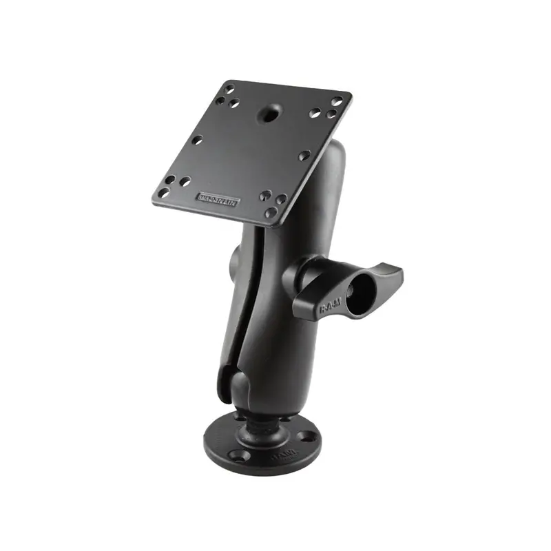 Ram Mount 4.75" Square Base Vesa 75Mm & 100Mm Hole Patterns W/Surface Mount - 2.25" Rubber Ball "D" Size [Ram-D-101U-246] 1