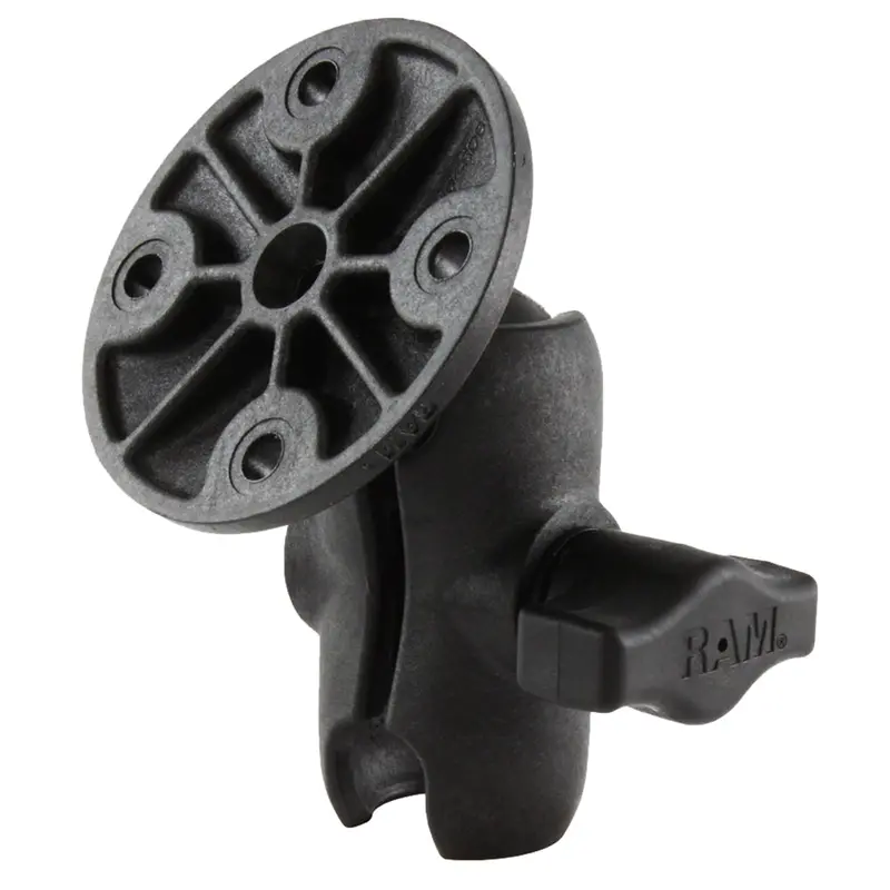 Ram Mount Composite 1" Ball Short Length Double Socket Arm W/2.5" Round Base Including Amps Hole Pattern [Rap-B-103U-A] 1