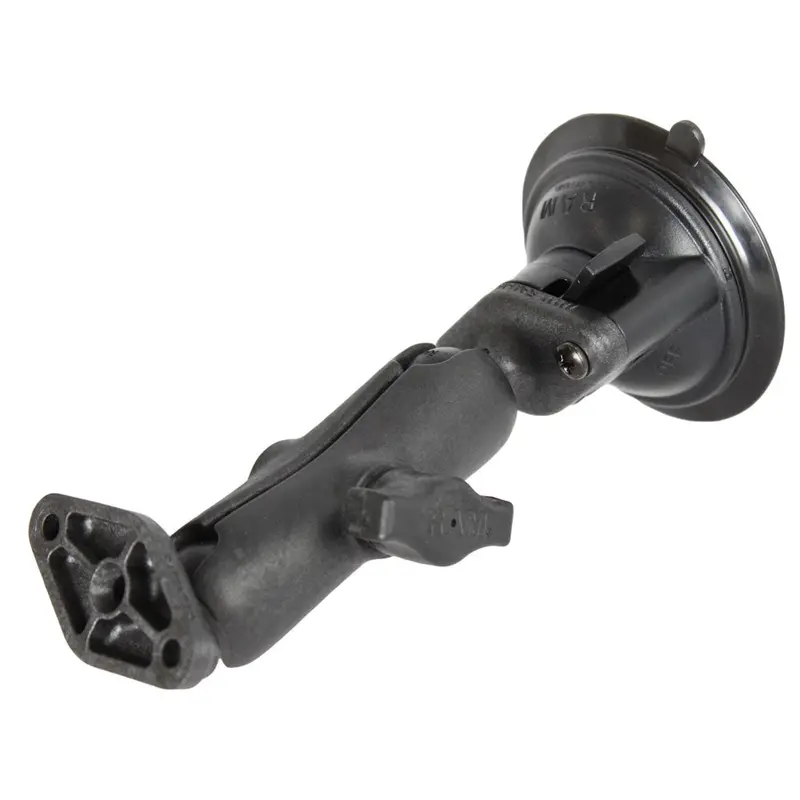 Ram Mount Composite Twist Lock Suction Cup W/Double Socket Arm & Double Base Adapter [Rap-B-166U] 1