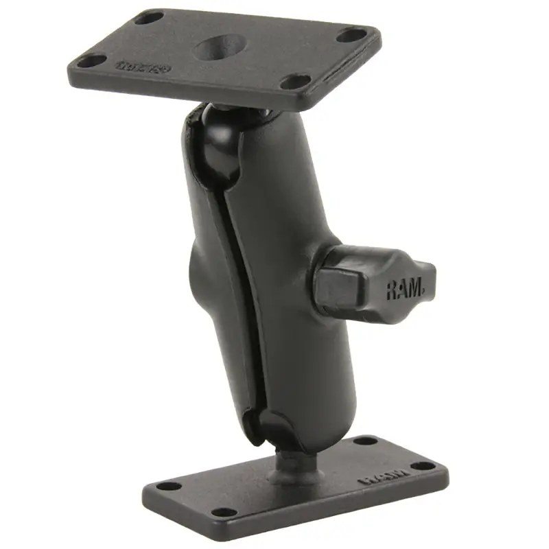 Ram Mount Double Ball Mount W/Two 1.5" X 3" Plates [Ram-B-102U-153] 1