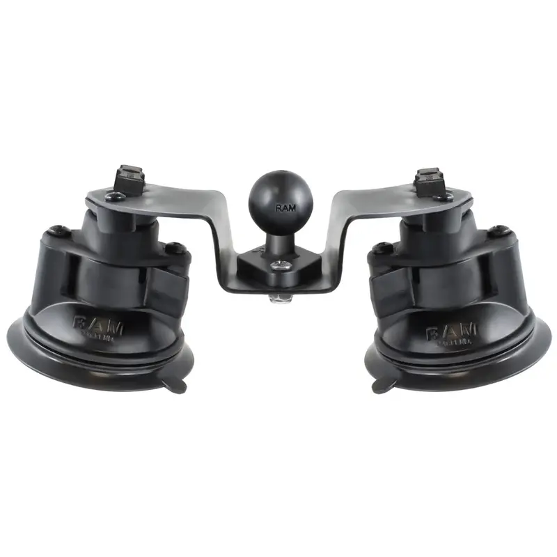 Ram Mount Dual Articulating Suction Cup Base W/1" Ball Base [Ram-B-189B-Piv1u] 1