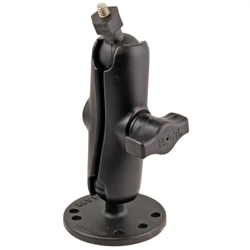 Ram Mount Flat Surface Mount W/1" Ball, Including M6 X 30 Ss Hex Head Bolt, F/Raymarine Dragonfly-4/5  Wifish Devices [Ram-B-202-379-M616u] 1