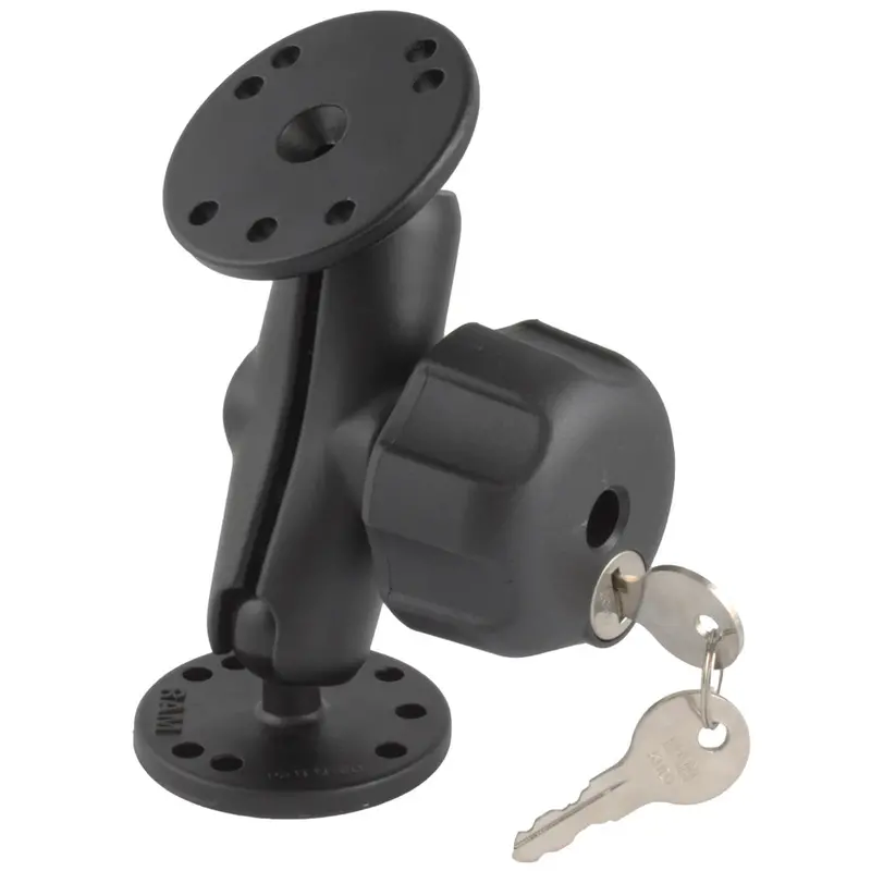 Ram Mount Locking Double Socket Arm W/2/2.5" Bases [Ram-B-101Lu] 1