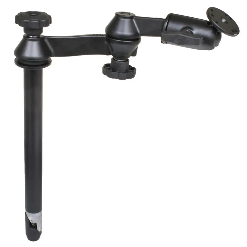 Ram Mount Ram 12" Upper Pole With Double Swing Arms  Round Plate [Ram-Vp-Sw1-12] 1
