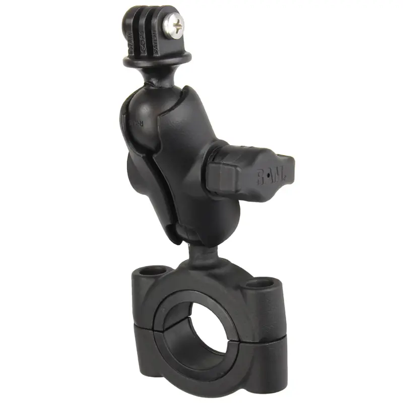 Ram Mount Ram Torque 1 1/8" - 1 1/2" Diameter Handlebar/Rail Base With B Size 1" Ball, Short Arm And Gopro/Action Camera Mount [Ram-B-408-112-15-A-Gop1u] 1