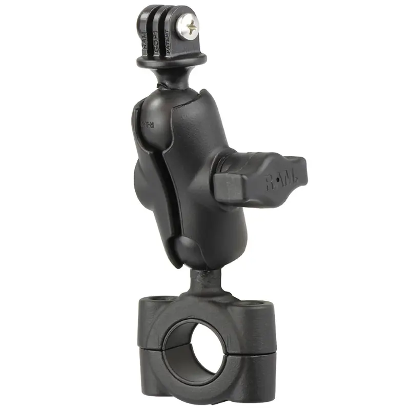 Ram Mount Ram Torque 3/4" - 1" Diameter Handlebar/Rail Base With 1" Ball, Short Arm And Gopro/Action Camera Mount [Ram-B-408-75-1-A-Gop1u] 1