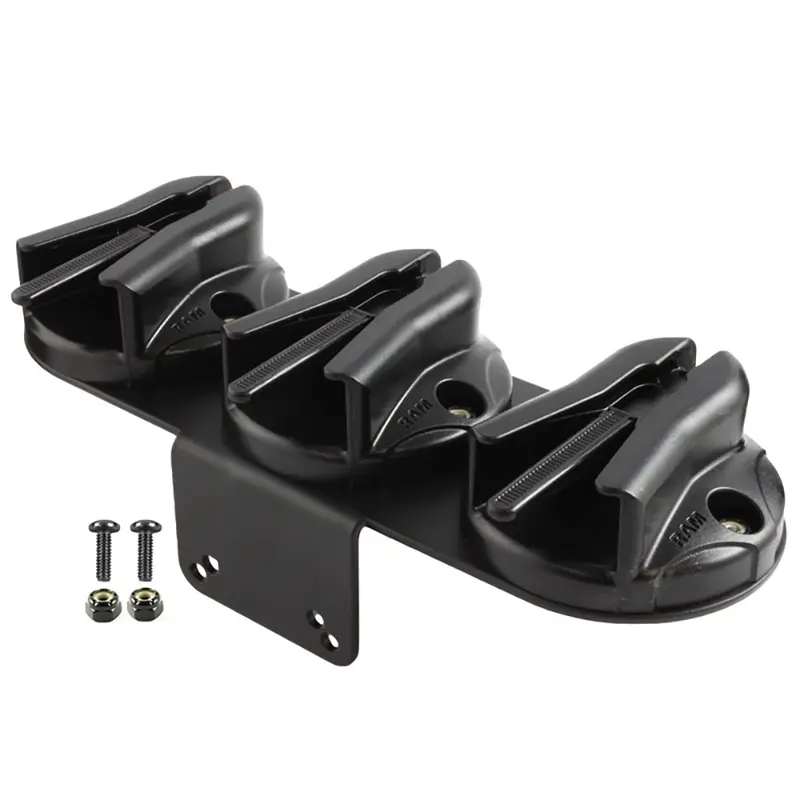 Ram Mount Ram Triple Microphone Clip W/90-Degree Bracket F/Ram Tough-Box [Ram-Vc-Mc3] 1