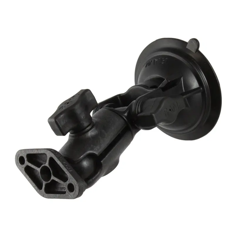 Ram Mount Ram Twist-Lock Composite Suction Cup Ratchet Mount W/Diamond Plate [Rap-B-104-224U] 1