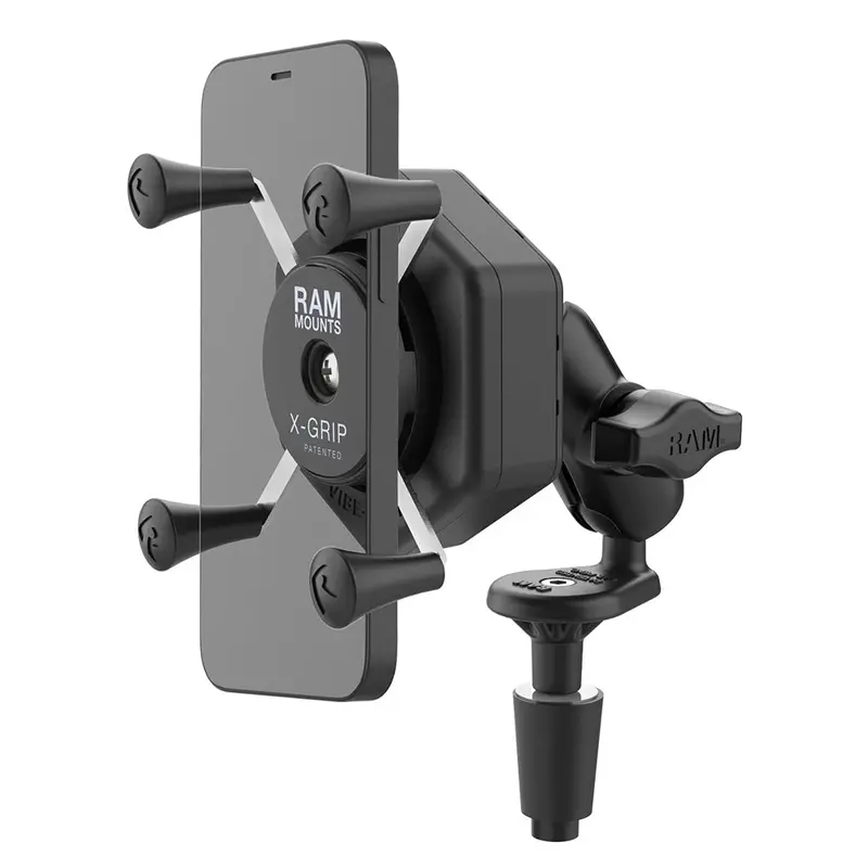 Ram Mount Ram X-Grip Phone Mount W/Vibe-Safe  Fork Stem Base - Short [Ram-B-176-A-Un7-462] 1