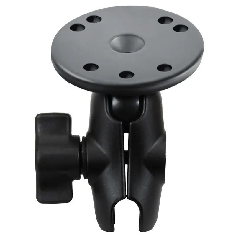 Ram Mount Short Double Socket Arm W/2.5" Round Base [Ram-B-103U-A] 1