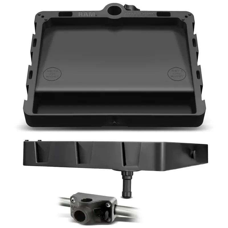Ram Mount Stack-N-Stow Bait Board W/Combination Bulkhead Rail Adapter Kit [Rap-395-Rmu] 1