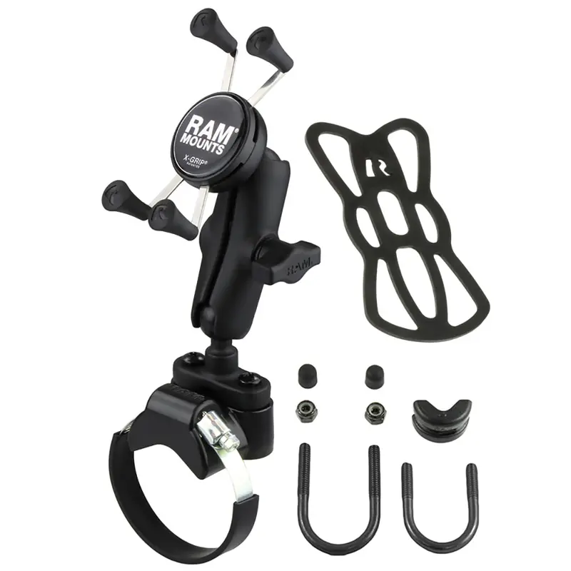 Ram Mount Strap Clamp, Roll Bar Mount W/Universal X-Grip Cell/Iphone Cradle [Ram-B-231-2-Un7u] 1