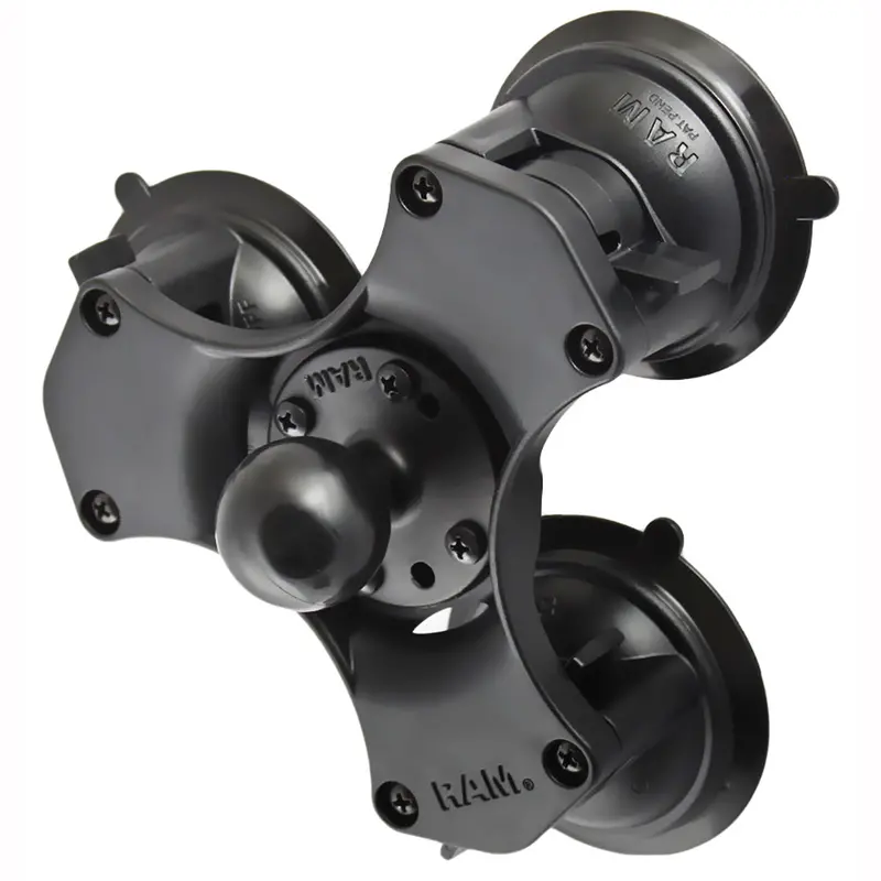 Ram Mount Triple Suction Cup Base W/1.5" Diameter Ball [Rap-365-224-1U] 1