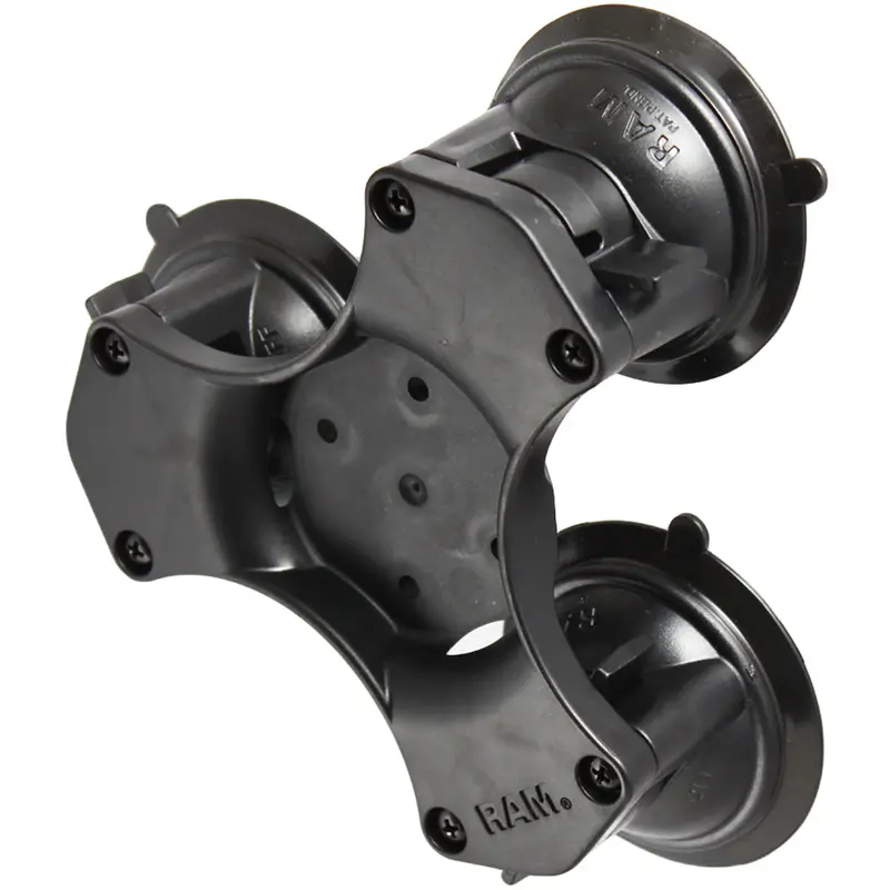 Ram Mount Triple Suction Cup Base W/Amps Hole Pattern W/O Ball [Rap-365-224-1Bu] 1