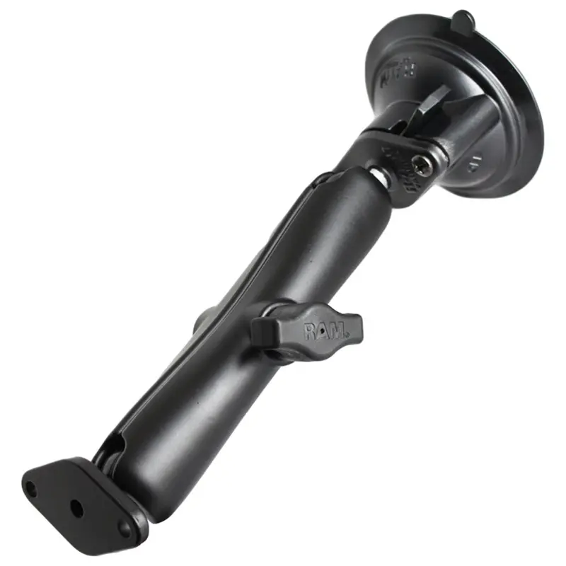 Ram Mount Twist Lock Suction Cup Mount W/Long Double Socket Arm [Ram-B-166U-C] 1