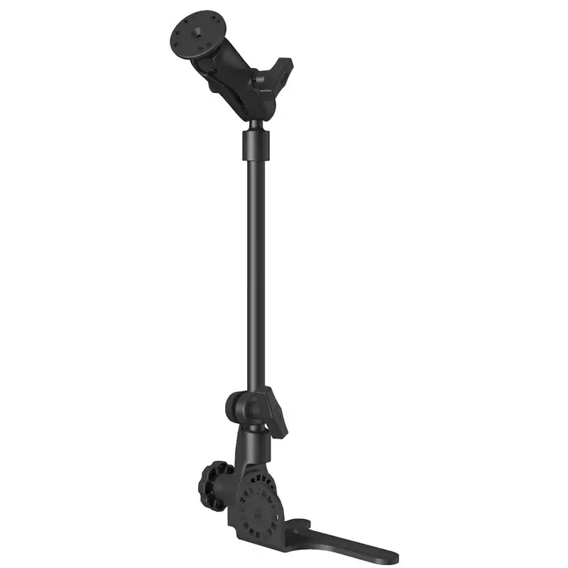 Ram Mount Universal No-Drill Ram Pod Hdvehicle Mount W/Double Socket Arm  2.5" Round Base Amps Hole Pattern [Ram-316-Hd-18-202U] 1