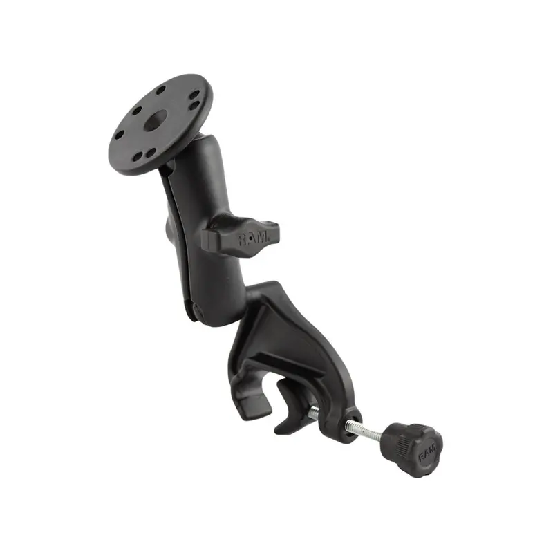 Ram Mount Yoke Clamp Mount W/Double Socket Arm & Round Base [Ram-B-121-202U] 1