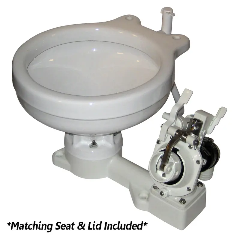 Raritan Fresh Head - Fresh Water Flush - Manual - Marine Size - Right Hand Operation [25M00] 1