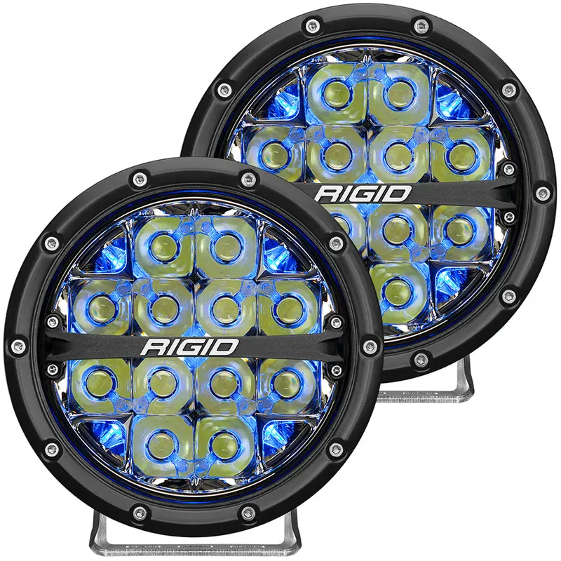 Rigid Industries 360-Series 6" Led Off-Road Fog Light Drive Beam W/Blue Backlight - Black Housing [36207] 1