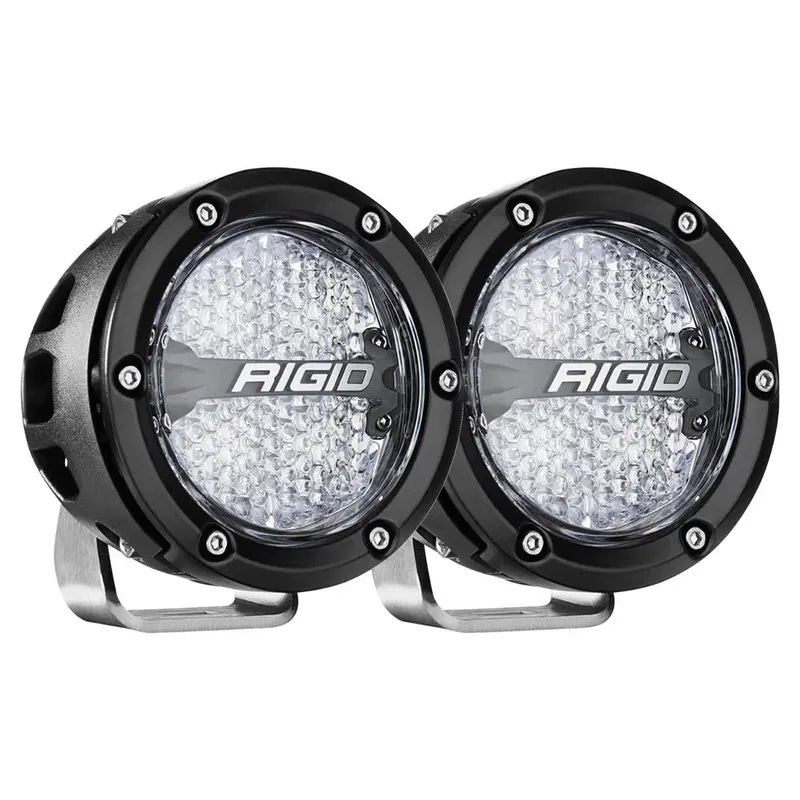 Rigid Industries 360-Series Rgbw 4" Offroad Lamp Diffused Beam W/Rgbw Backlight Pods - Set Of 2 [36400] 1