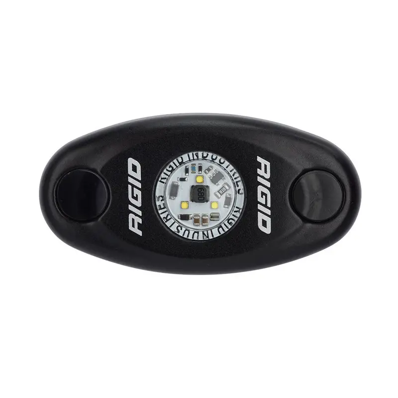 Rigid Industries A-Series Black High Power Led Light Single - Amber [480333] 1