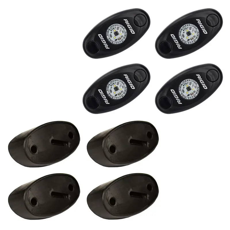 Rigid Industries A-Series Rock Light Kit - 4 Red Lights - Black [400213] 1