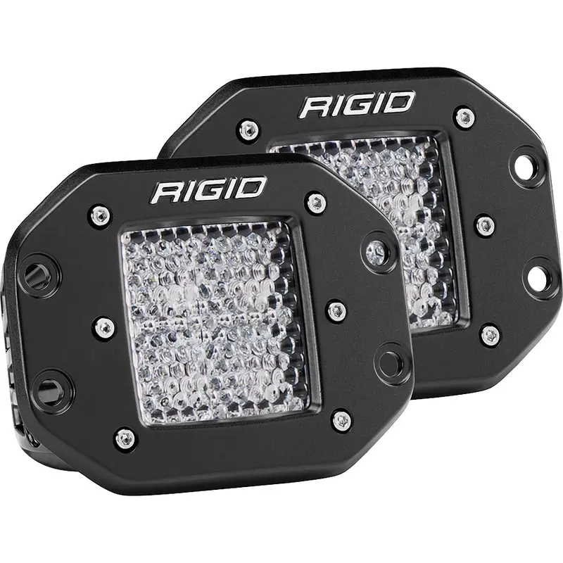Rigid Industries D-Series Pro - Flush Mount - Diffused - Pair - Black [212513] 1