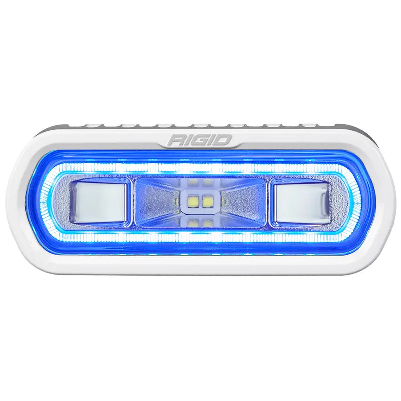 Rigid Industries Sr-L Series Marine Spreader Light - White Surface Mount - White Light W/Blue Halo [51101] 1