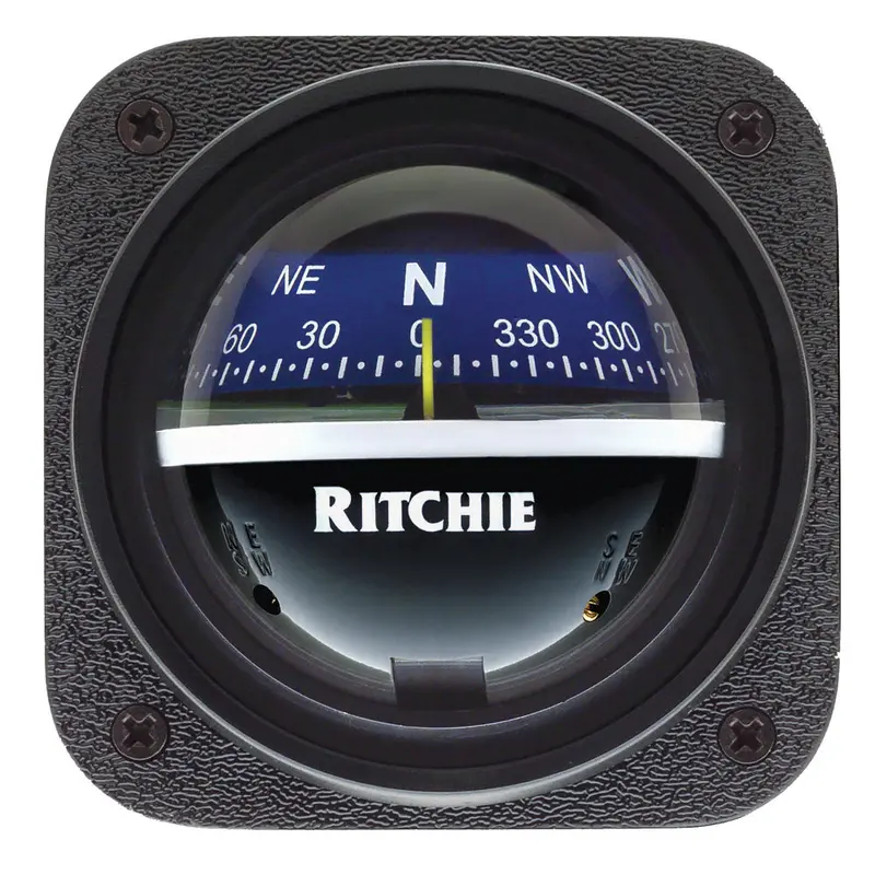 Ritchie V-537B Explorer Compass - Bulkhead Mount - Blue Dial [V-537B] 1