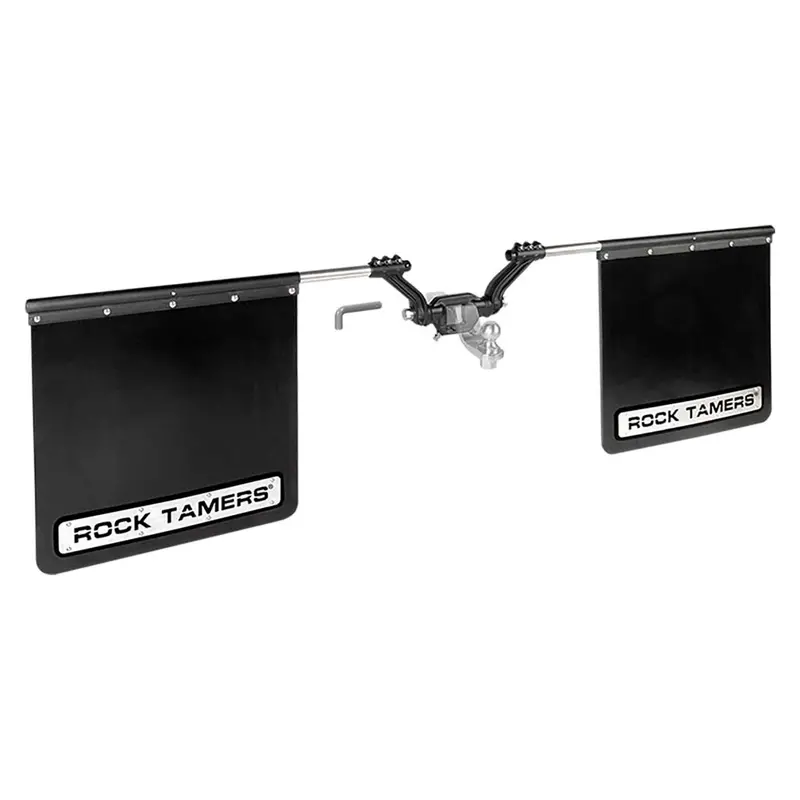 Rock Tamers 2.5" Hub Mudflap System - Matte Black/Stainless [00110] 1